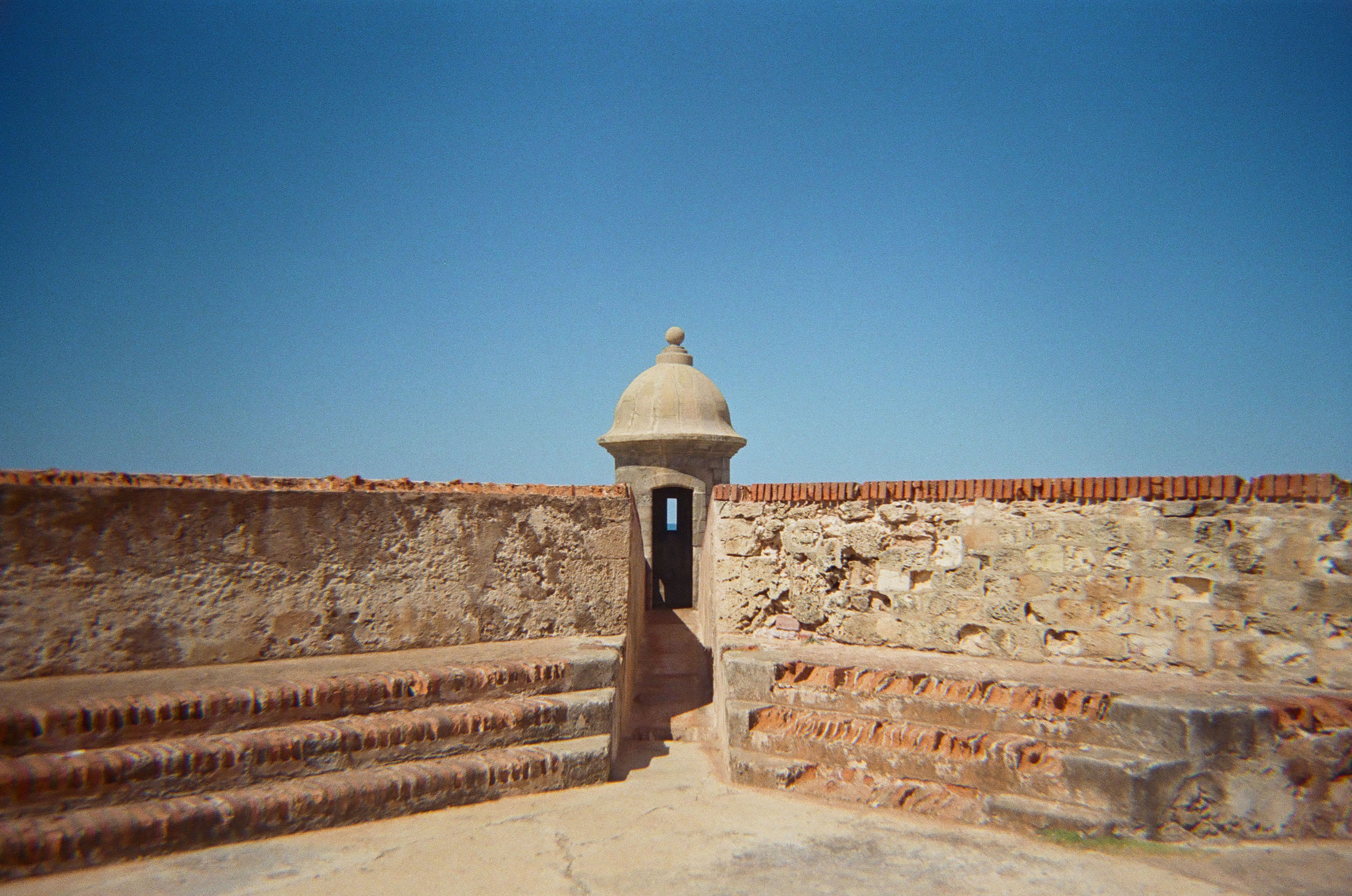 look-out towers on the walls of the fort