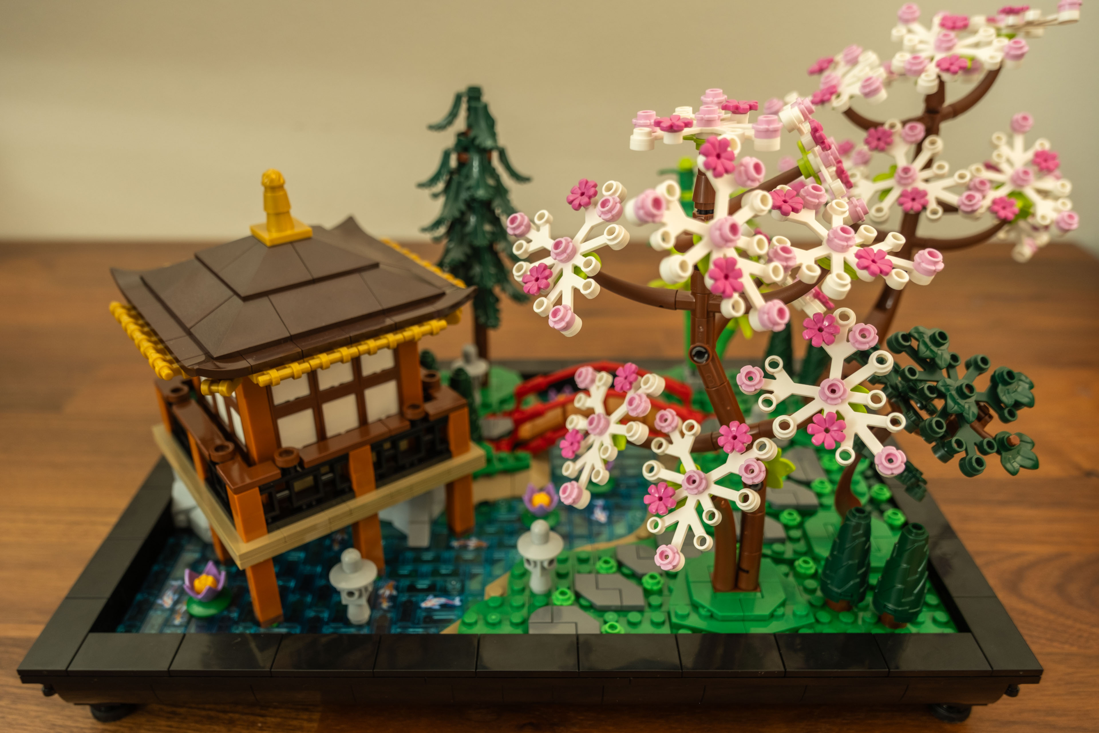 an overview of the Tranquil Garden (LEGO 10315)